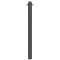 Dekorativ puller | st�lr�r � 89 mm | med halvkuglehoved | fastmonteret, til indst�bning i beton med jordanker, total l�ngde ca. 1300 mm | med 2 �jer